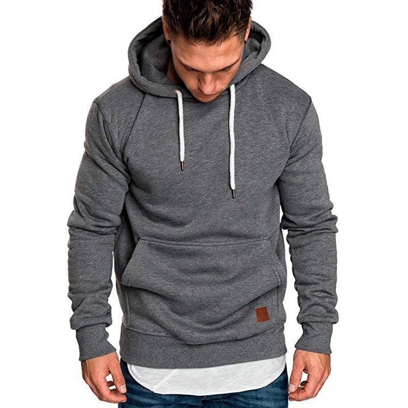 2019 Winter New Men Hoodies Sweatshirts Male Casual Hoodie Warm with Pocket Pullover Cotton Hooded Solid with Hat Top