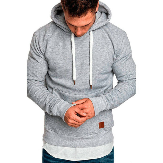 2019 Winter New Men Hoodies Sweatshirts Male Casual Hoodie Warm with Pocket Pullover Cotton Hooded Solid with Hat Top