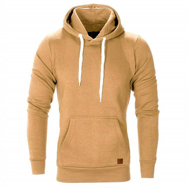 2019 Winter New Men Hoodies Sweatshirts Male Casual Hoodie Warm with Pocket Pullover Cotton Hooded Solid with Hat Top