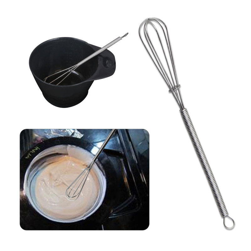 1pcs Stainless Steel Salon Hair Color Dye Mixer Blender Barber Cream Whisk Mixer Stirrer Hair Care Styling Tools DIY DIY Home