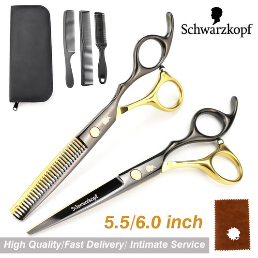 New  Profissional Hairdressing Scissors Hair Cutting Scissors Set Barber Shears  High Quality Salon 6.0inch Multi-color optiona