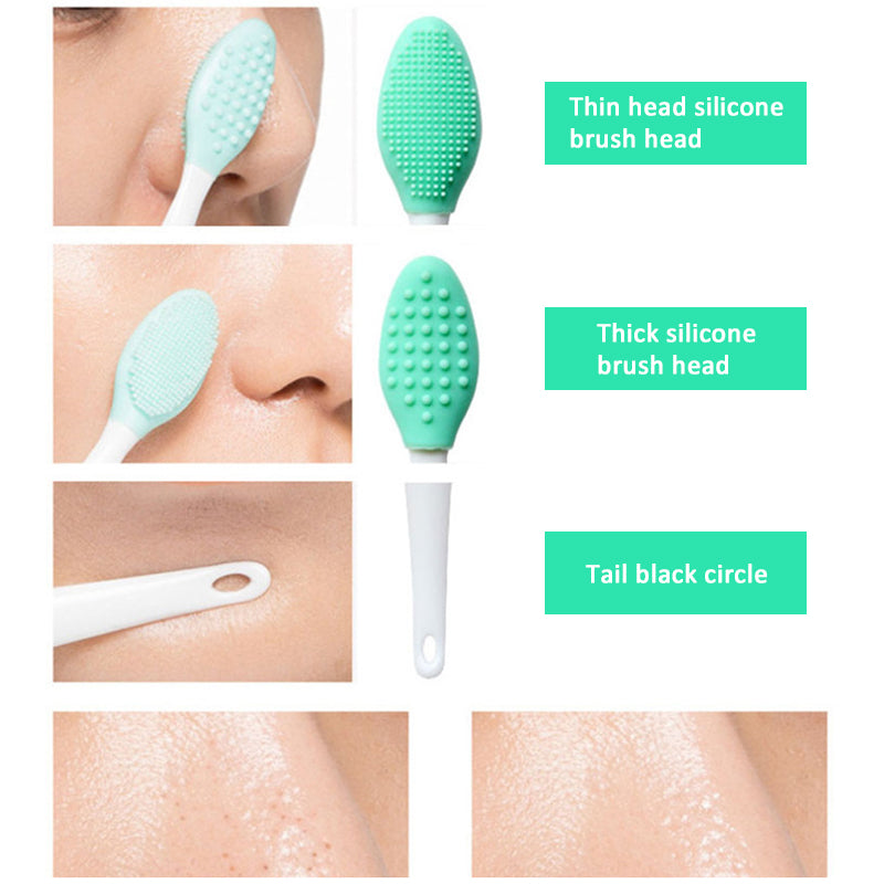Makeup brush blackhead removal brush nose cleaning tool beauty skin care face wash silicone brush exfoliating facial massager