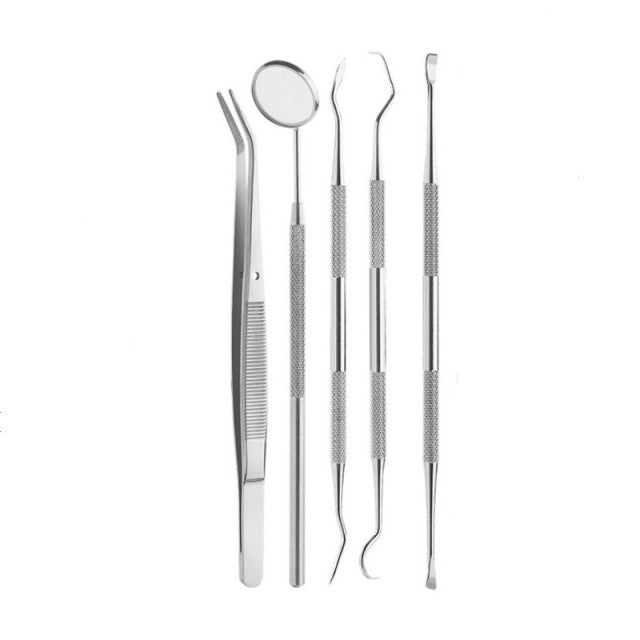 1pc/5pc Stainless Steel Dental Mirror Dental Kit Pocket Mouth Mirror Household Dental Appliance Oral Care Teeth Whitening Tool