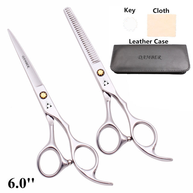 Hair Scissors 5.5 6.0 Professional Hairdressing Scissors Thinning Barber Scissor Set Hair Cutting Scissors 440C Japan Steel 888#