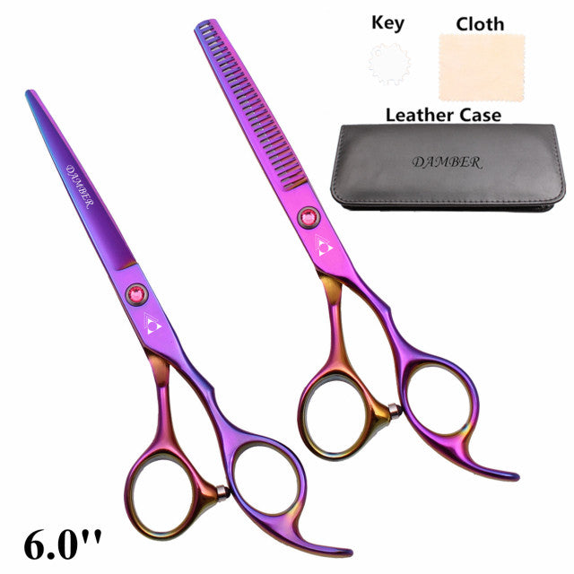 Hair Scissors 5.5 6.0 Professional Hairdressing Scissors Thinning Barber Scissor Set Hair Cutting Scissors 440C Japan Steel 888#