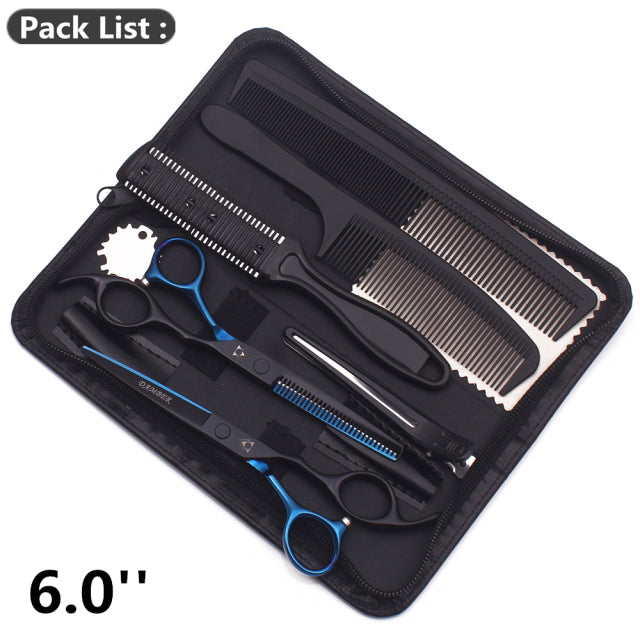 Hair Scissors 5.5 6.0 Professional Hairdressing Scissors Thinning Barber Scissor Set Hair Cutting Scissors 440C Japan Steel 888#