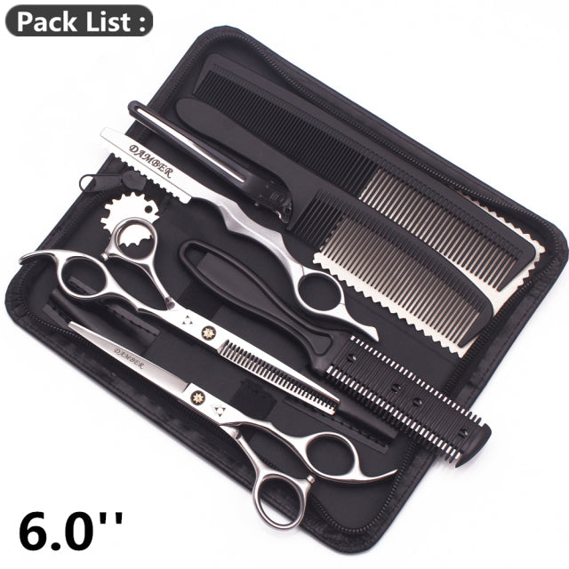 Hair Scissors 5.5 6.0 Professional Hairdressing Scissors Thinning Barber Scissor Set Hair Cutting Scissors 440C Japan Steel 888#