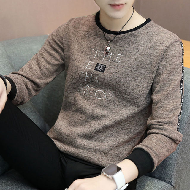 Men&#39;s Hoodies Long Sleeve Sweatshirt 2022 new Spring autumn trend preppy style teenage boy male khaki dark gray