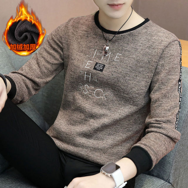 Men&#39;s Hoodies Long Sleeve Sweatshirt 2022 new Spring autumn trend preppy style teenage boy male khaki dark gray