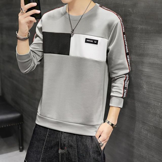 Men&#39;s Hoodies Long Sleeve Sweatshirt 2022 new Spring autumn trend preppy style teenage boy male khaki dark gray