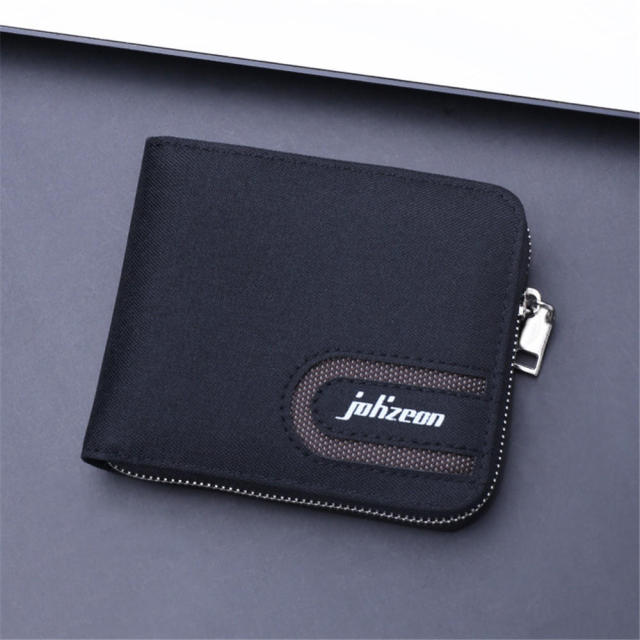 1Pc PU Leather Retro Fashion Short Mini Men&#39;s Luxury Business Wallet Card Holder 2 Fold Open Solid Color Letters Coin Bag Gifts